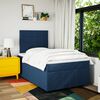 vidaXL Boxspring met matras stof blauw 120x190 cm