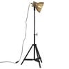 vidaXL Vloerlamp 25 W E27 35x35x65/95 cm antiek messingkleurig