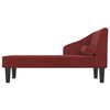 vidaXL Chaise longue met bolster stof wijnrood