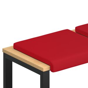vidaXL Bankkussen 4 st Kunstleer Rood Diepte 35 cm