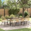 vidaXL Tuin eettafelset 9 pcs Bruin poly rattan