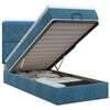 vidaXL Ottoman Bed met Matrassen en LED Donkerblauw 90 x 200 cm
