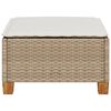 vidaXL Tuinkruk met kussen 63,5x56x32 cm poly rattan beige