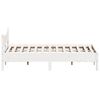 vidaXL Bedframe zonder matras massief grenenhout wit 135x190 cm
