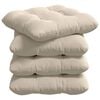 vidaXL Zitkussens 4 st Microvezel Stof Beige 40 x 40 cm