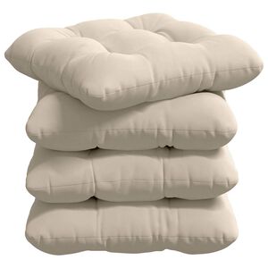 vidaXL Zitkussens 4 st Microvezel Stof Beige 40 x 40 cm