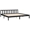 vidaXL Bedframe met hoofdbord massief hout zwart 200x200 cm