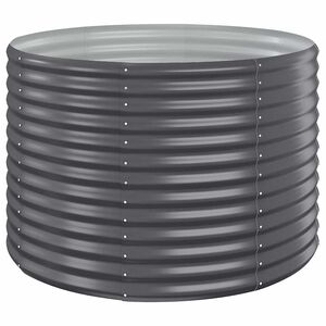 vidaXL Plantenbak 100x100x68 cm gegalvaniseerd staal antracietkleurig