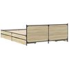 vidaXL Bedframe met lades bewerkt hout sonoma eikenkleurig 120x200 cm