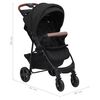vidaXL Kinderwagen 2-in-1 staal antracietkleurig