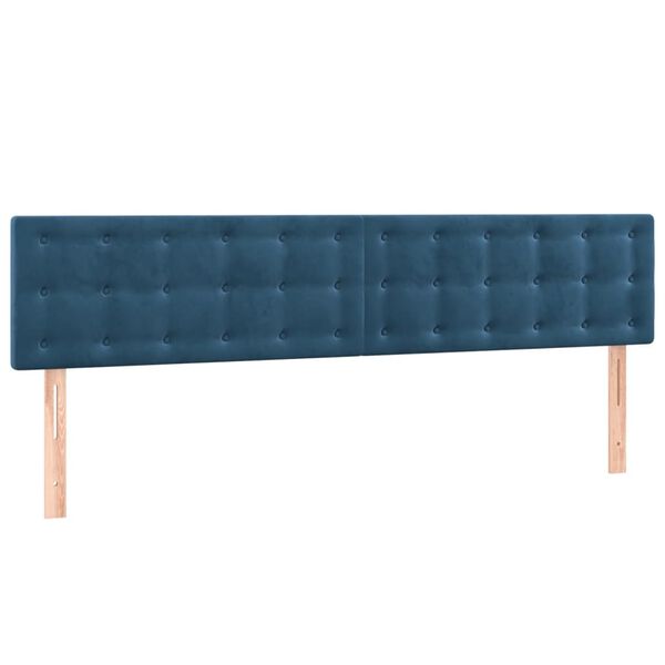vidaXL Hoofdborden 2 st 90x5x78/88 cm fluweel donkerblauw