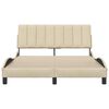 vidaXL Bedframe zonder matras "Hanko" stof cr&egrave;mekleurig 140x200 cm