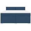 vidaXL Boxspring met matras stof blauw 180x200 cm