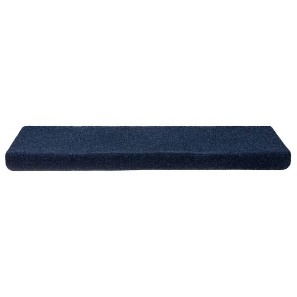 vidaXL Trapmatten zelfklevend 15 stuks 65x21x4 cm marineblauw met rechthoekige rand