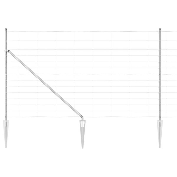 vidaXL Afrasteringspaal Gegalvaniseerd 50 x 1,4 m Staal
