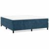 vidaXL Boxspring bed 160x200 cm fluweel donkerblauw