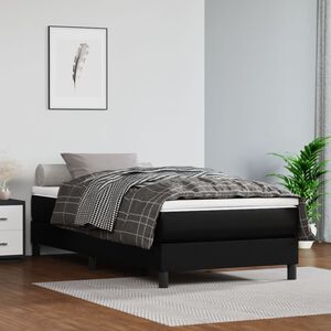 vidaXL Pocketveringmatras medium 90x200x20 cm kunstleer zwart
