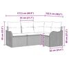 vidaXL Tuin Sofa Set met opslag 4 pcs Beige poly rattan