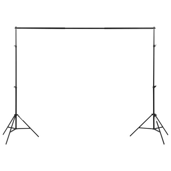vidaXL Fotostudioset met 13 achtergronden 1,6x5 m staal zwart