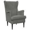 vidaXL Fauteuil Donkergrijs Fluweel