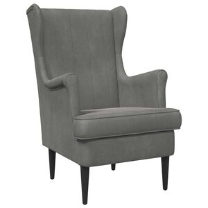 vidaXL Fauteuil Donkergrijs Fluweel