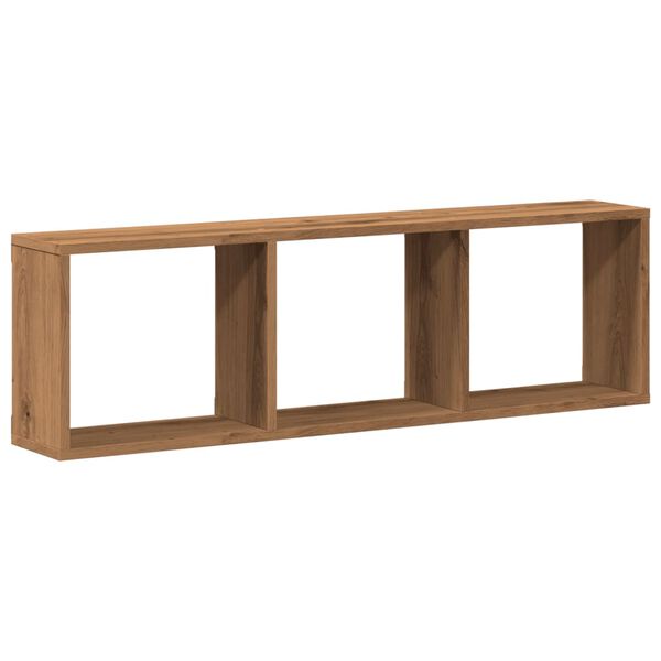 vidaXL Wandkast 100x16x30 cm bewerkt hout artinsanaal eikenkleurig