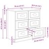 vidaXL Dressoir met lade Oud Hout 70 x 35,5 x 67,5 cm Bewerkt hout