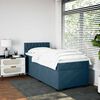 vidaXL Boxspring met matras fluweel blauw 100x200 cm