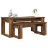vidaXL Koffietafel Set 2 pcs Oudhout Bewerkt hout