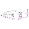 vidaXL Tuinkas met stalen frame 96 m&sup2; 16x6x2,85 m groen
