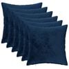 vidaXL Kussen met kussen HEERLEN 6 st Marineblauw Flanel