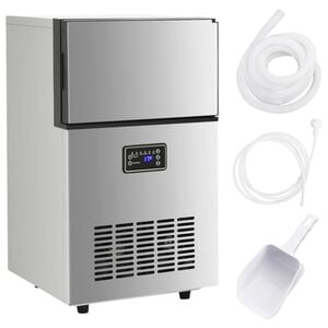 vidaXL IJsblokjesmachine 45 kg / 24 u zilverkleurig