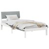 vidaXL Bedframe Wit en lichtgrijs 90 x 190 cm Massief grenenhout