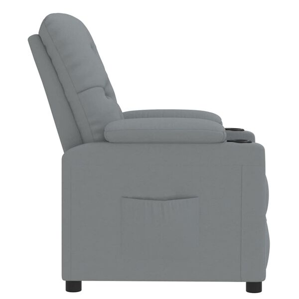 vidaXL Relaxfauteuil lichtgrijze stof