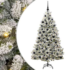 vidaXL Kunstkerstboom 180 cm 300 LED's Warmwit PVC en staal