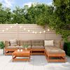 vidaXL Tuin loungeset 7 pcs Waskleur Bruin Massief grenenhout