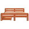 vidaXL Bedframe zonder matras massief grenenhout wasbruin 150x200 cm