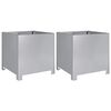 vidaXL Plantenbakken 2 st 40x40x40 cm gegalvaniseerd staal