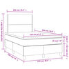 vidaXL Boxspring met matras en LED fluweel donkergrijs 120x190 cm