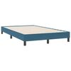 vidaXL Boxspring met matras fluweel donkerblauw 120x220 cm