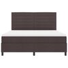 vidaXL Boxspring bed met matras met LED Donkerbruin 180 x 200 cm Stof