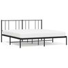 vidaXL Bedframe met hoofdbord metaal zwart 193x203 cm