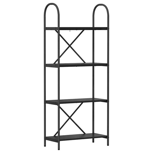 vidaXL Boekenkast Zwart Eiken 60 x 30 x 146 cm Bewerkt hout