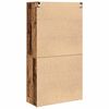 vidaXL Hoge kast Oudhout 80 x 33 x 150 cm Bewerkt hout