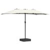 vidaXL Tuinparasol Zand 385 x 209 x 244 cm Polyester en staal