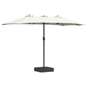 vidaXL Tuinparasol Zand 385 x 209 x 244 cm Polyester en staal