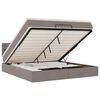 vidaXL Ottoman bed met matras 160x200cm stof taupe
