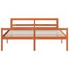 vidaXL Bedframe met hoofdeinde 2 pcs Wasbruin Massief Vurenhout