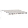vidaXL Uitschuifbare luifel Lichtgrijs en wit. 450 &times; 350 cm