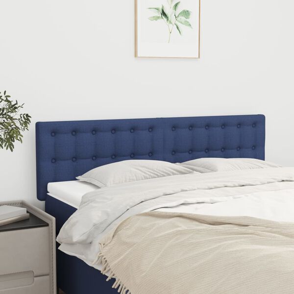 vidaXL Hoofdborden 2 st 72x5x78/88 cm stof blauw